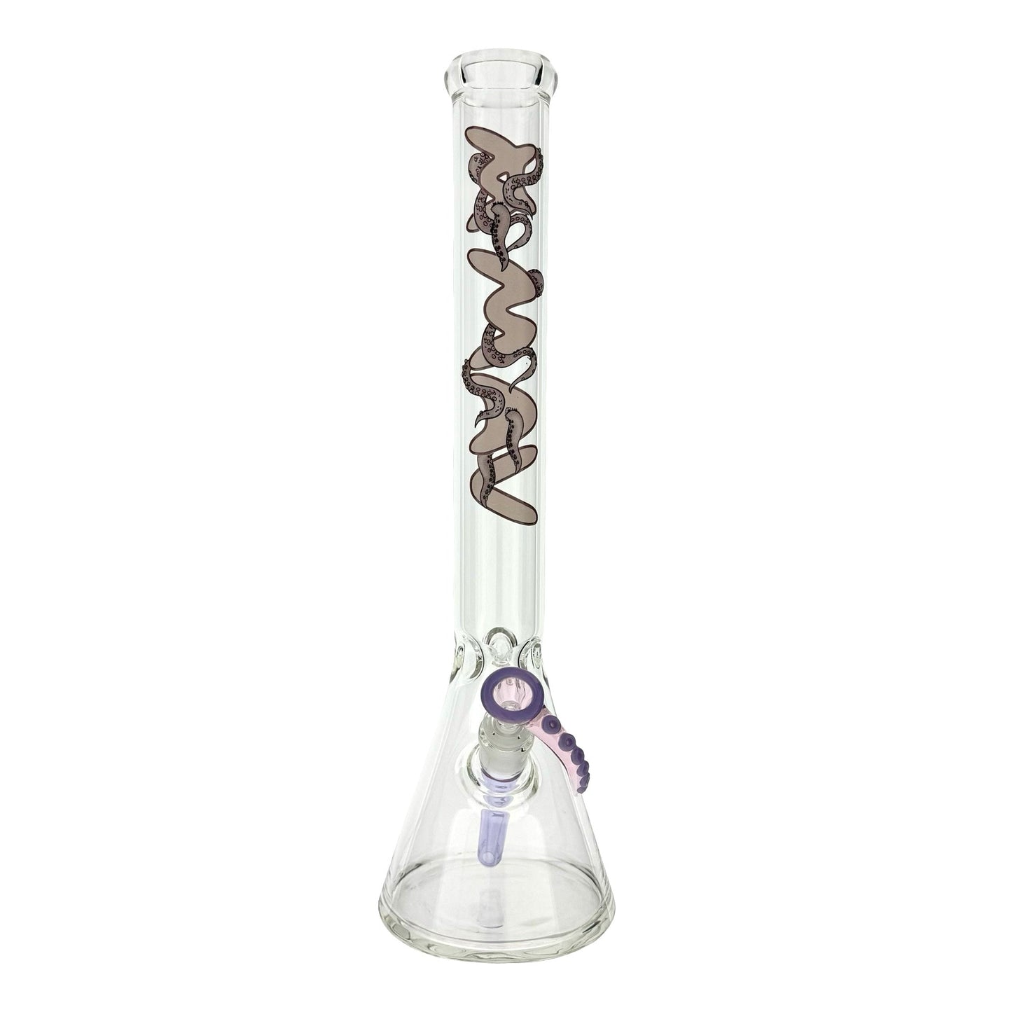 18" MAV Classic Beaker Bong Octopus Purple Match