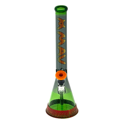 18" Color Float Beaker Bong Forest Smoke Rasta Slab Matching Limited