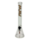 18" 5mm Classic Beaker Bong Wigwag Stem Match Rasta