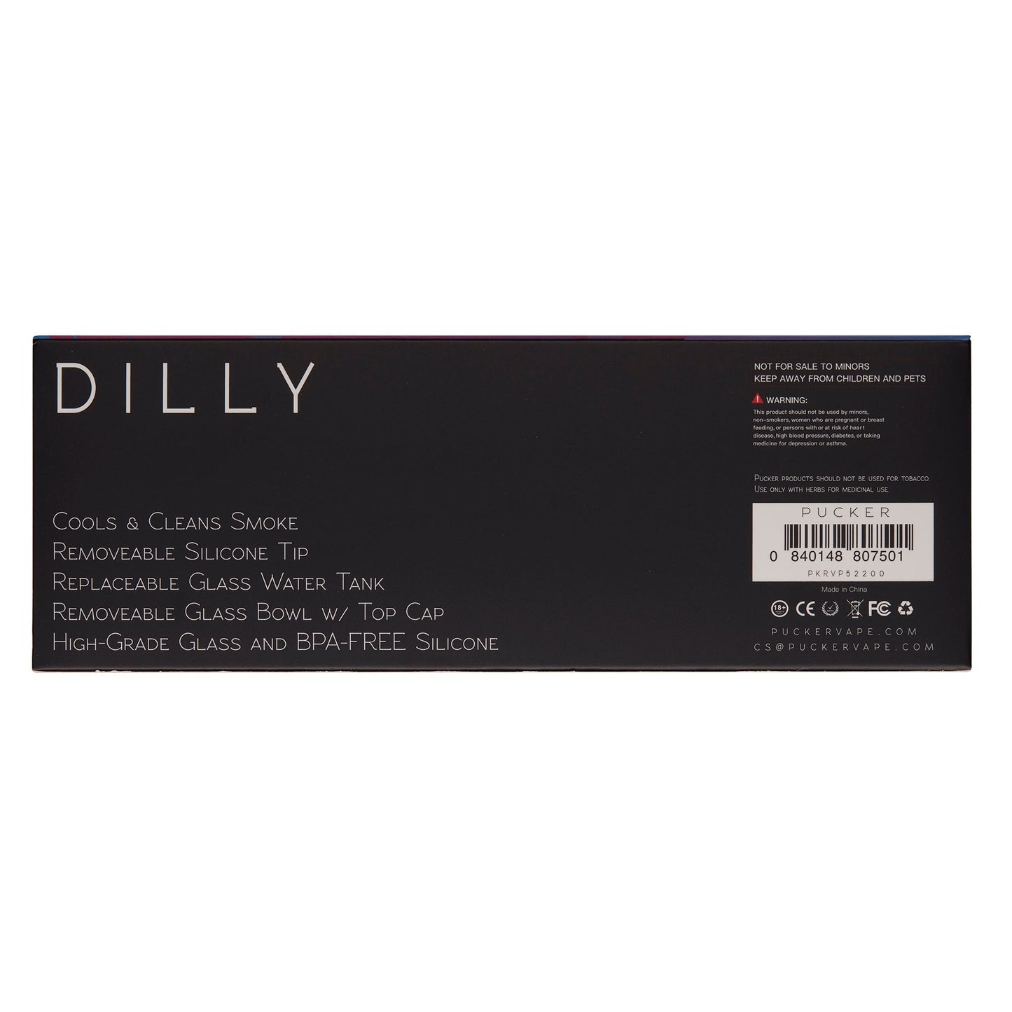 Pucker Dilly Smoking Water Pipe - Psychedelic