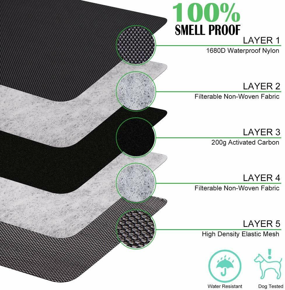 Smell Proof Backpack with Lock (Black)