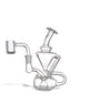 Stokes Vortex 5 inch Glass Dab Rig with 10mm Quartz Banger