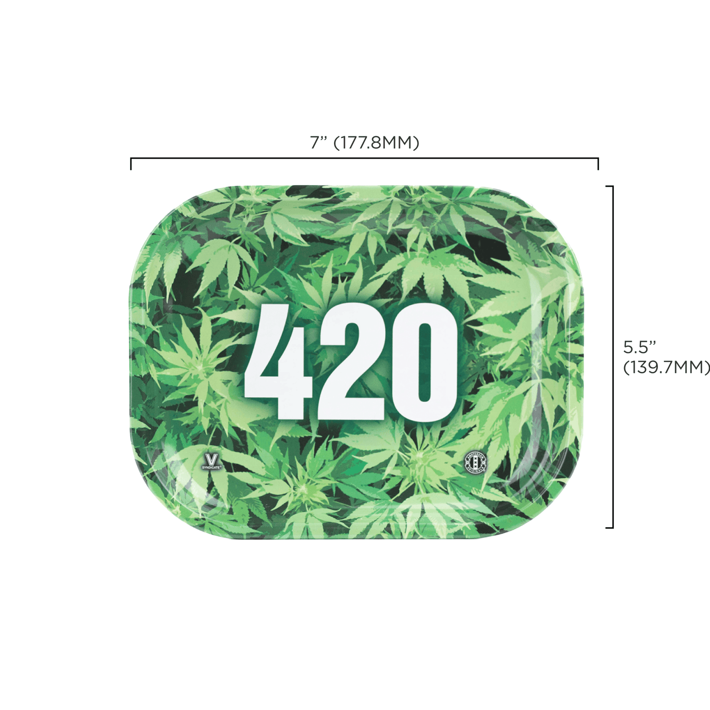 420 Green Metal Rollin' Tray