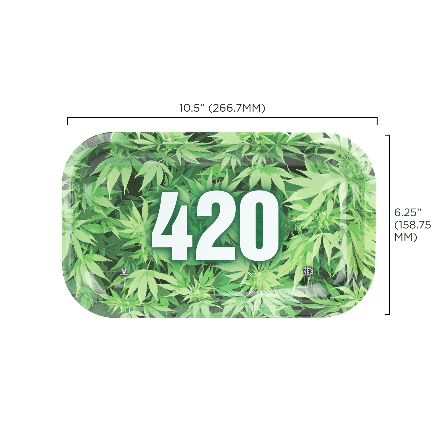 420 Green Metal Rollin' Tray
