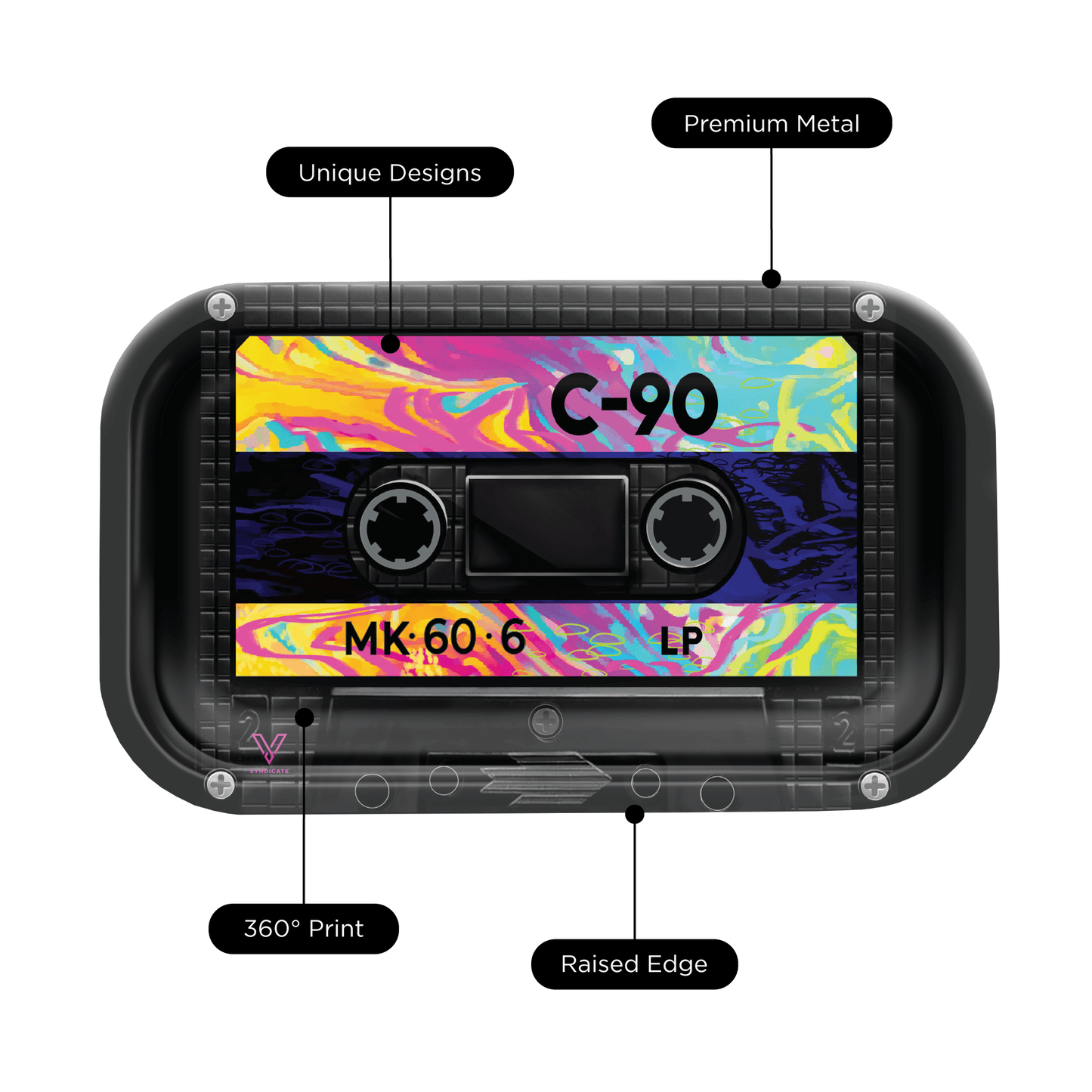 Cassette Metal Rollin' Tray