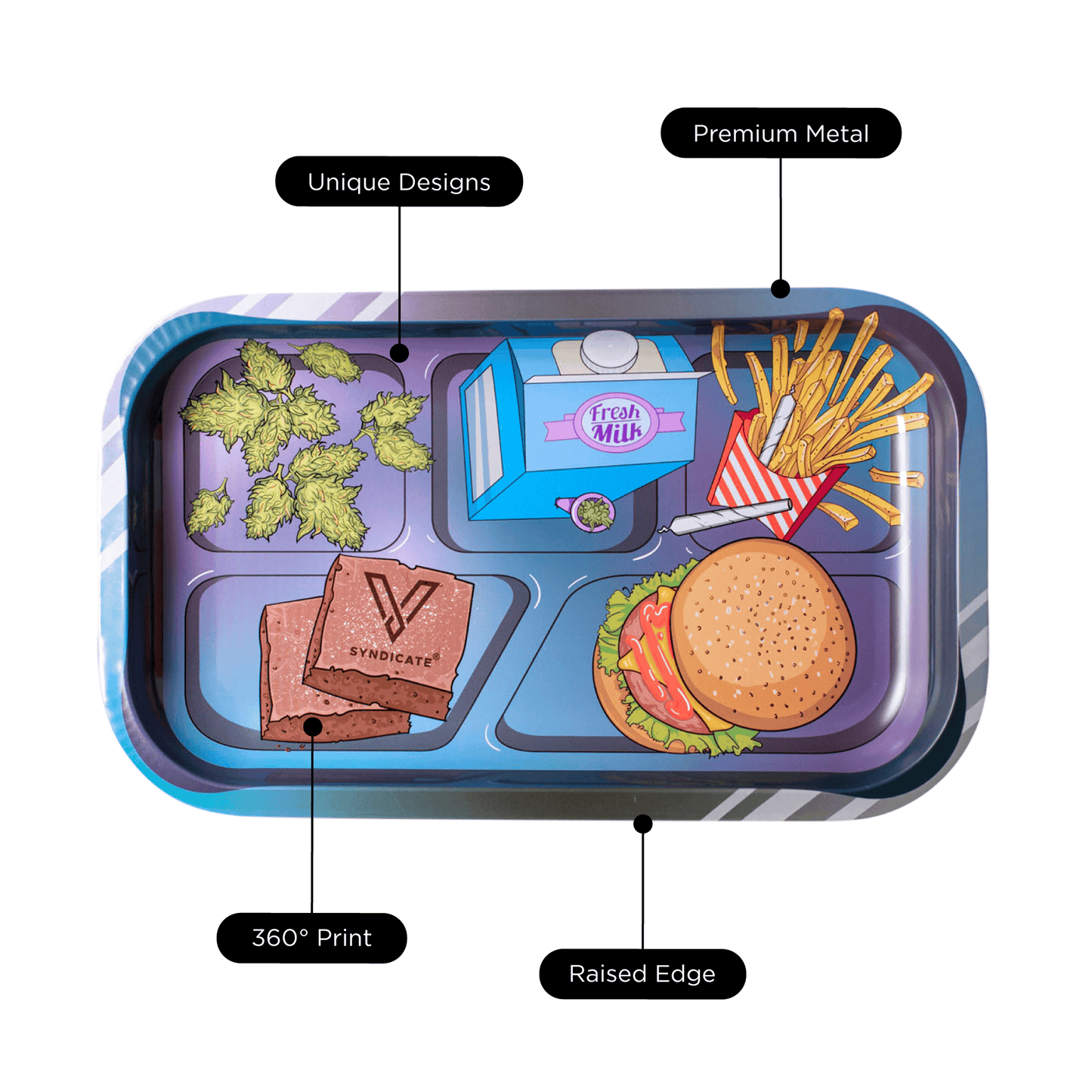 Munch Time Metal Rollin' Tray
